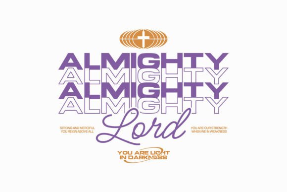 Almighty Lord Urban Christian Typography T-Shirt Designs