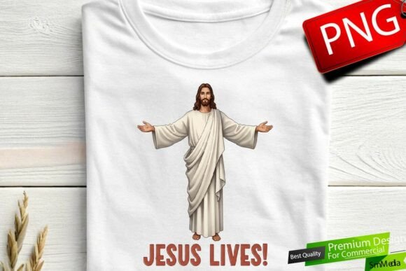 Jesus Lives Christian Bible PNG for T-Shirt Designs