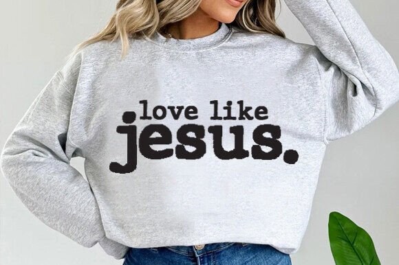 Love Like Jesus Typography Design T-Shirt Designs