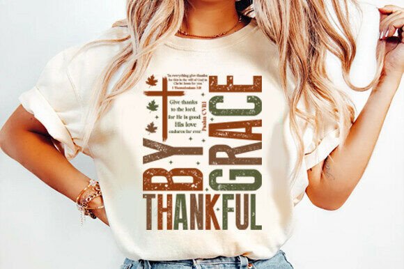 Thankful by Grace Svg, Christian Svg